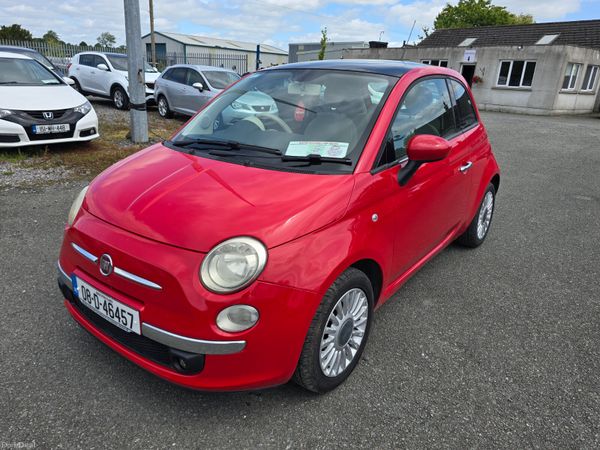 Fiat 500 Hatchback, Petrol, 2008, Red