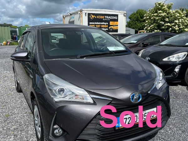 Toyota Vitz Hatchback, Petrol Hybrid, 2017, Grey