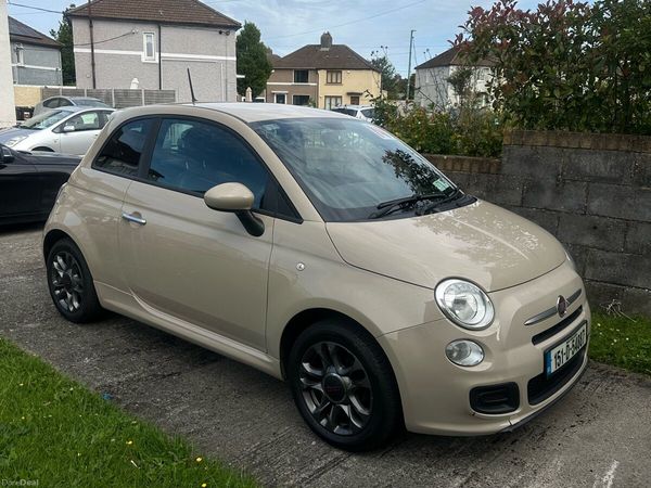 Fiat 500 Hatchback, Petrol, 2015, Beige