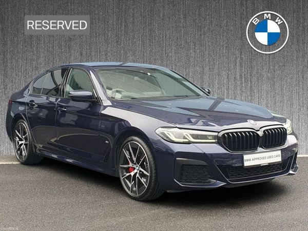 BMW 5-Series Saloon, Petrol Plug-in Hybrid, 2021, Blue