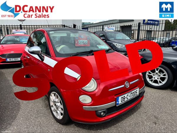 Fiat 500 Hatchback, Petrol, 2008, Red