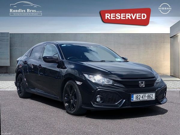 Honda Civic Hatchback, Petrol, 2018, Black