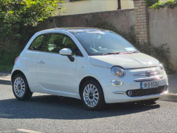 Fiat 500 Hatchback, Petrol, 2018, White