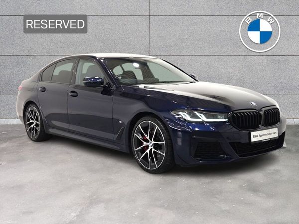 BMW 5-Series Saloon, Diesel Hybrid, 2020, Blue