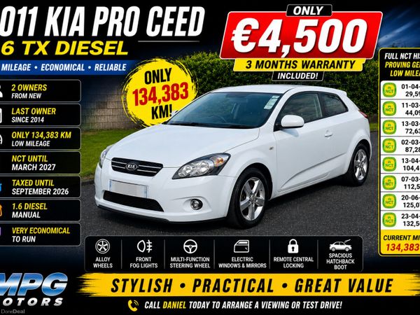 Kia Ceed Hatchback, Diesel, 2011, White