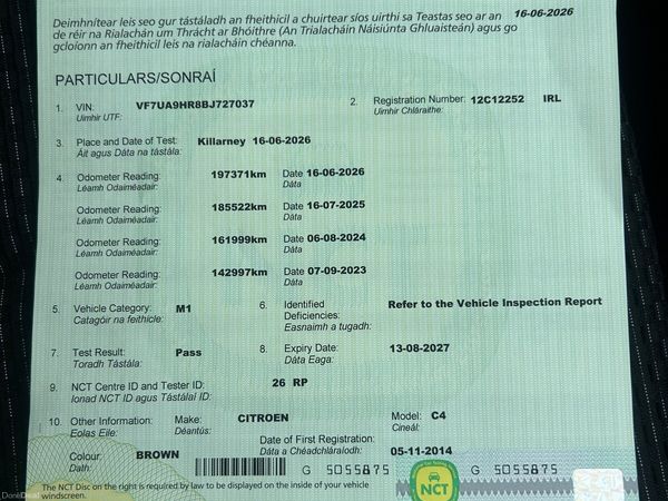 Citroen C4 Picasso MPV, Diesel, 2012, Brown