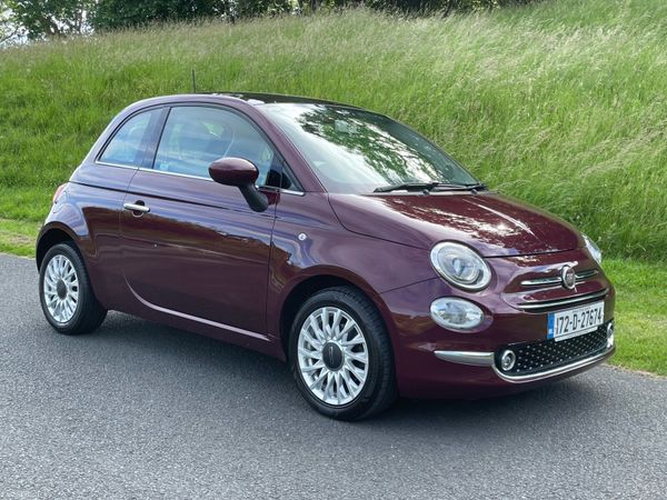 Fiat 500 Hatchback, Petrol, 2017, Red