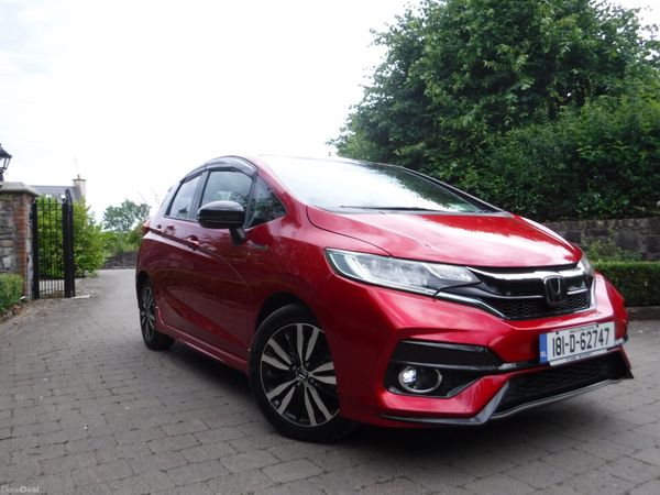 Honda Fit Hatchback, Petrol Hybrid, 2018, Red