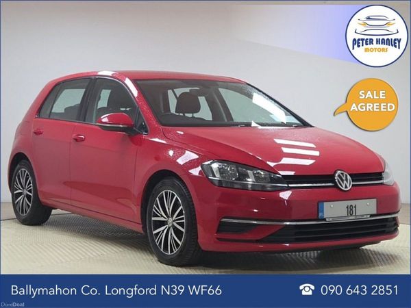 Volkswagen Golf Hatchback, Diesel, 2018, Red
