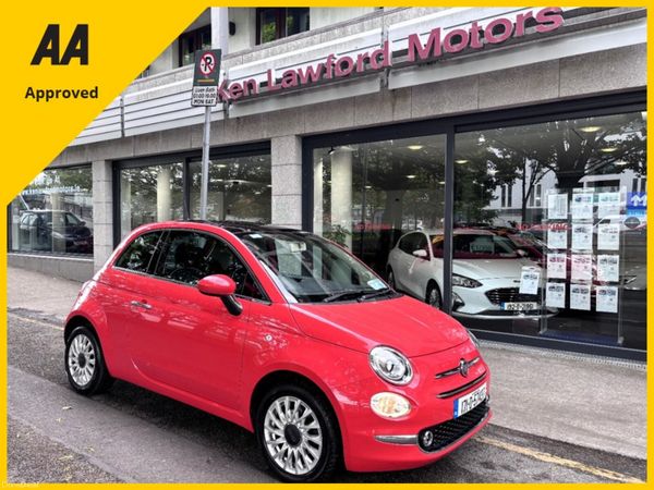 Fiat 500 Hatchback, Petrol, 2017, Red
