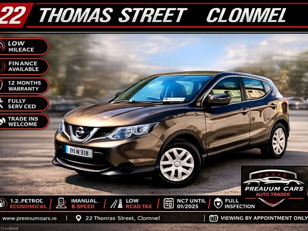 Nissan Qashqai SUV, Petrol, 2017, Brown