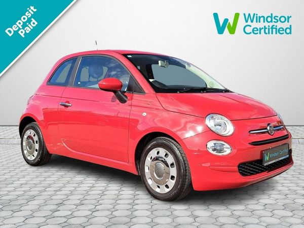 Fiat 500 Hatchback, Petrol, 2018, Red