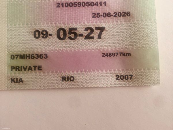 Kia Rio Saloon, Petrol, 2007, Black