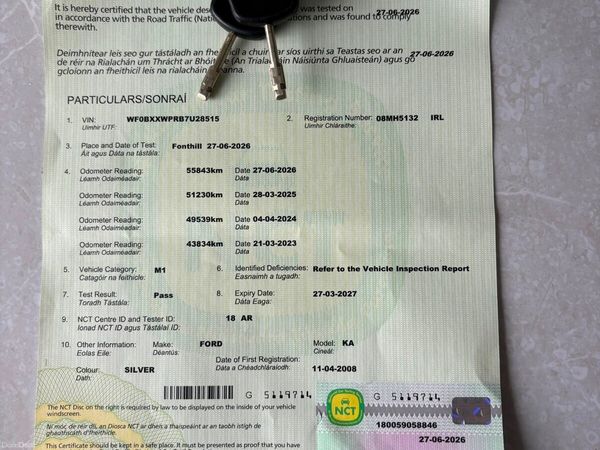 Ford KA Hatchback, Petrol, 2008, Silver