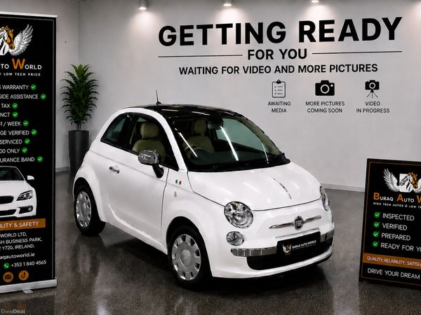 Fiat 500 Hatchback, Petrol, 2013, White