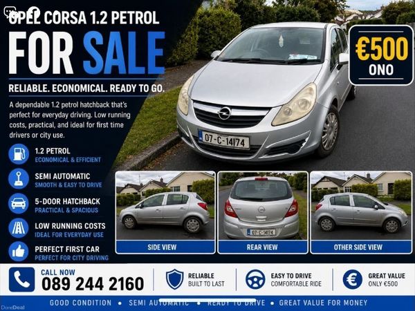 Opel Corsa Hatchback, Petrol, 2007, Silver