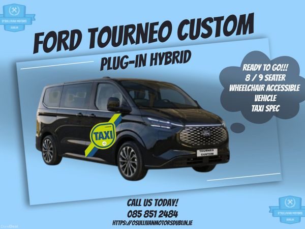 Ford Tourneo Custom Van, Petrol Plug-in Hybrid, 2026, Black