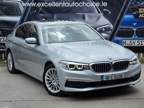 BMW 5-Series Saloon, Petrol Plug-in Hybrid, 2018, Silver