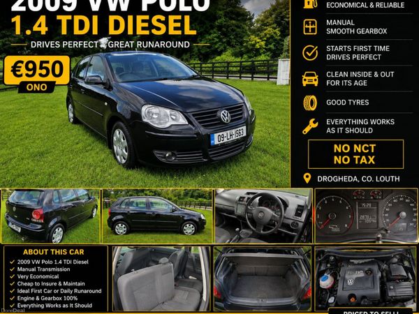 Volkswagen Polo Hatchback, Diesel, 2009, Black
