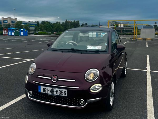 Fiat 500 Hatchback, Petrol, 2016, Red