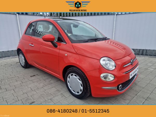 Fiat 500 Hatchback, Petrol, 2017, Red