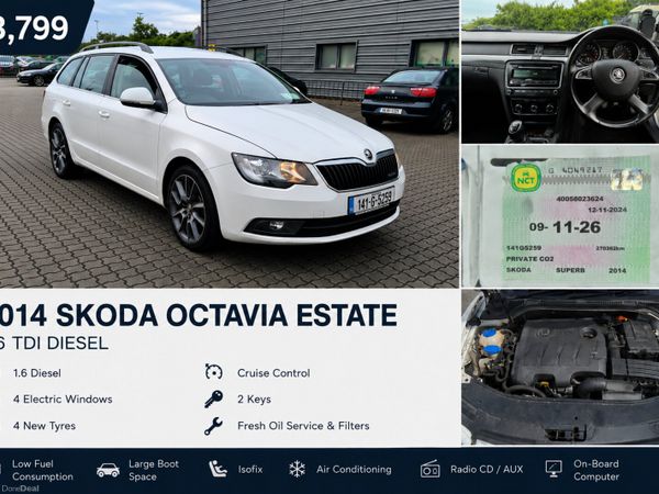 Skoda Superb Estate, Diesel, 2014, White