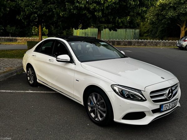 Mercedes-Benz C-Class Saloon, Petrol Plug-in Hybrid, 2017, White