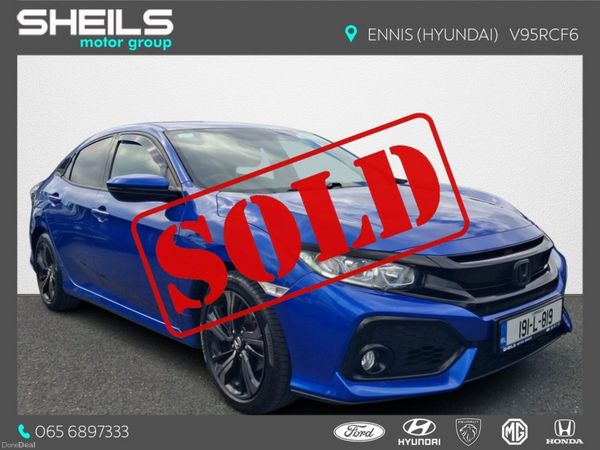 Honda Civic Hatchback, Petrol, 2019, Blue