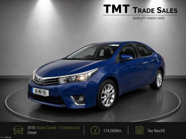 Toyota Corolla Saloon, Diesel, 2016, Blue