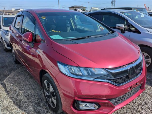 Honda Fit Hatchback, Petrol Hybrid, 2019, Red