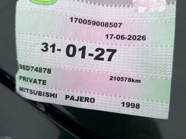 Mitsubishi Pajero SUV, Petrol, 1998, Green