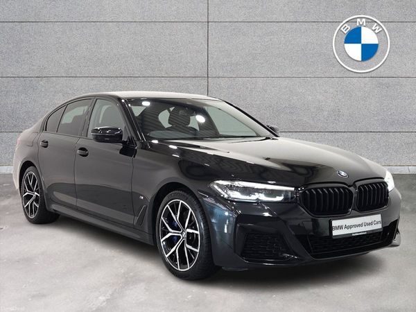 BMW 5-Series Saloon, Petrol Plug-in Hybrid, 2021, Black