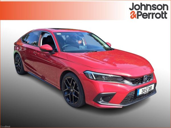 Honda Civic Hatchback, Petrol Hybrid, 2024, Red