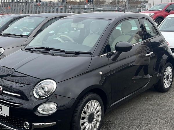 Fiat 500 Hatchback, Petrol, 2018, Black