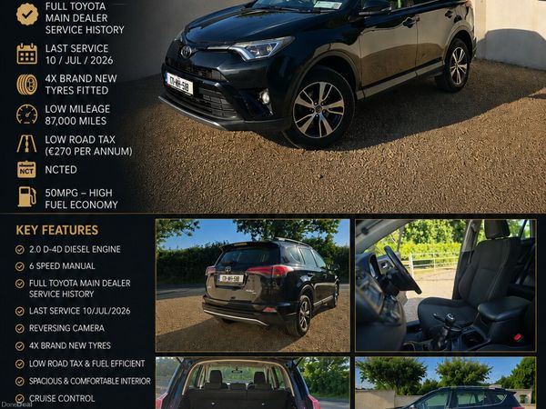 Toyota RAV4 SUV, Diesel, 2017, Black
