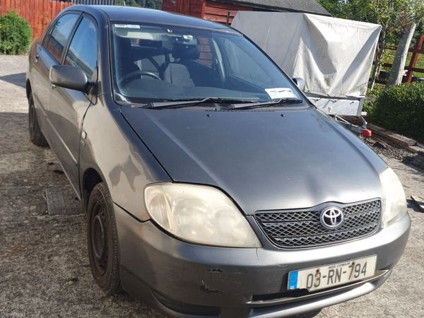 Toyota Corolla Saloon, Petrol, 2003, Grey