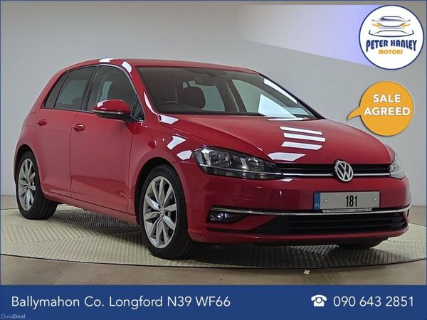 Volkswagen Golf Hatchback, Petrol, 2018, Red