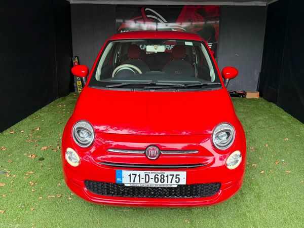 Fiat 500 Hatchback, Petrol, 2017, Red