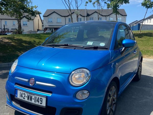 Fiat 500 Hatchback, Petrol, 2014, Blue