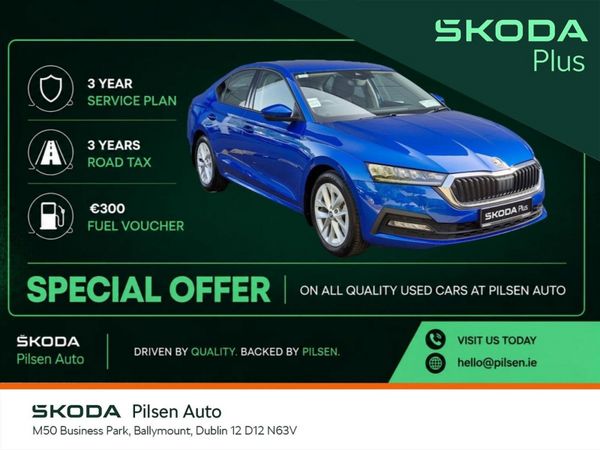 Skoda Octavia Saloon, Petrol Hybrid, 2024, Blue