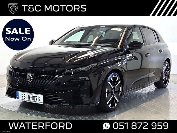 Peugeot 308 Hatchback, Petrol Hybrid, 2026, Black