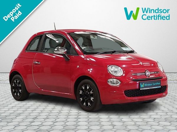 Fiat 500 Hatchback, Petrol, 2021, Red