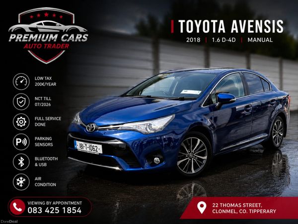 Toyota Avensis Saloon, Diesel, 2018, Blue