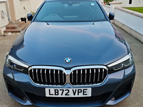 BMW 5-Series Saloon, Diesel Hybrid, 2022, Blue