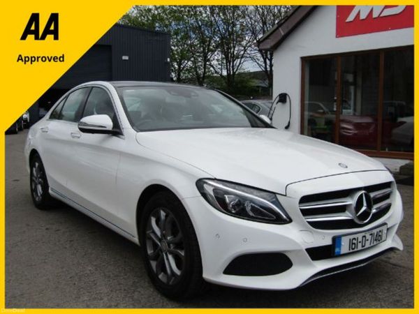 Mercedes-Benz C-Class Saloon, Diesel Hybrid, 2016, White