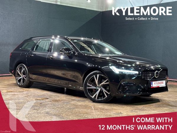 Volvo V90 Estate, Petrol Plug-in Hybrid, 2023, Black