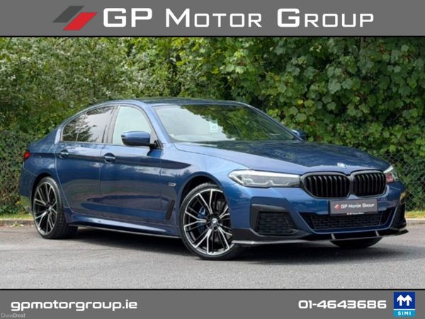 BMW 5-Series Saloon, Petrol Plug-in Hybrid, 2022, Blue