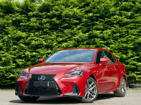 Lexus IS Saloon, Petrol Hybrid, 2018, Red