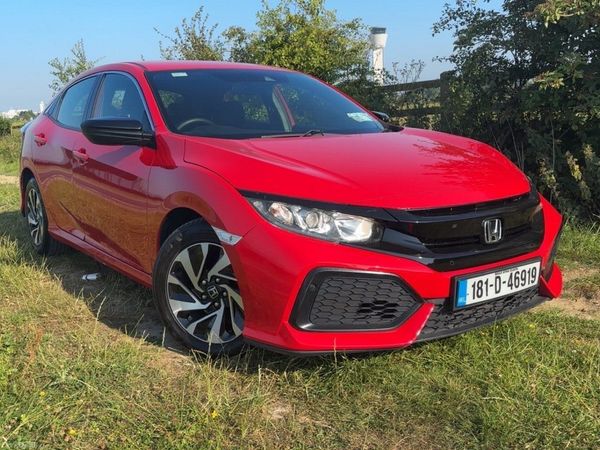 Honda Civic Hatchback, Petrol, 2018, Red