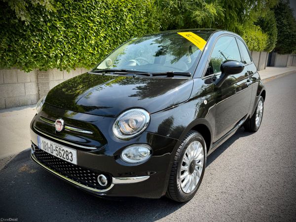 Fiat 500 Hatchback, Petrol, 2018, Black